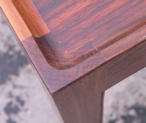 Rosewood coffee table, square shaped.
Available in NY.