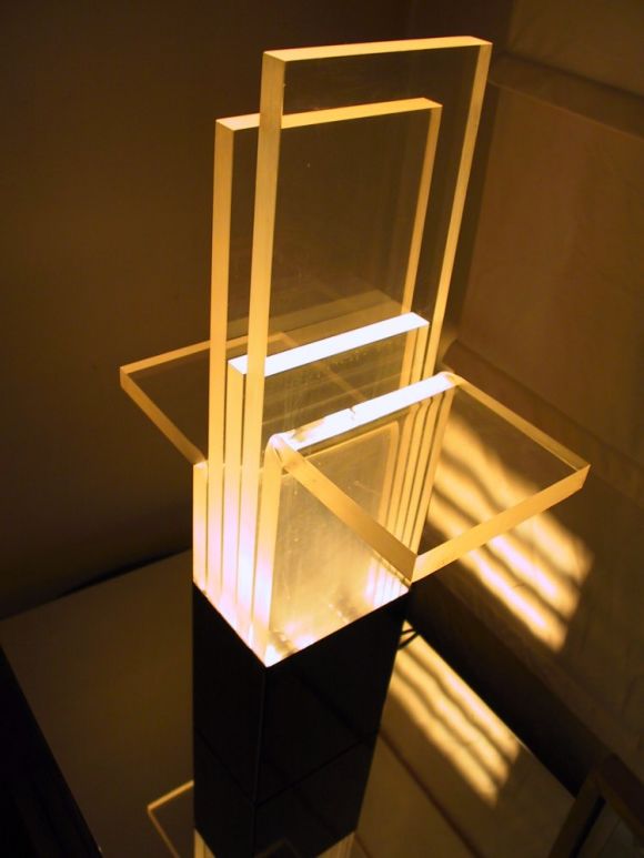 20th Century 1970's plexiglas scuptural lamp by  Hart / Laborde