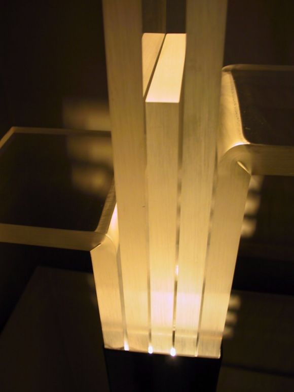 1970's plexiglas scuptural lamp by  Hart / Laborde 1