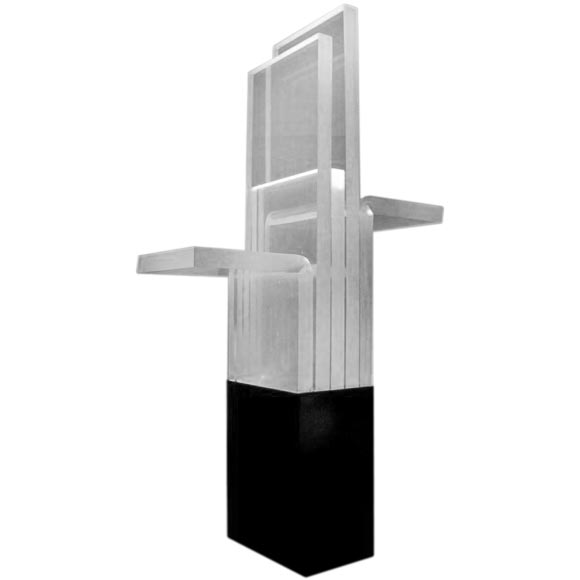 1970's plexiglas scuptural lamp by  Hart / Laborde
