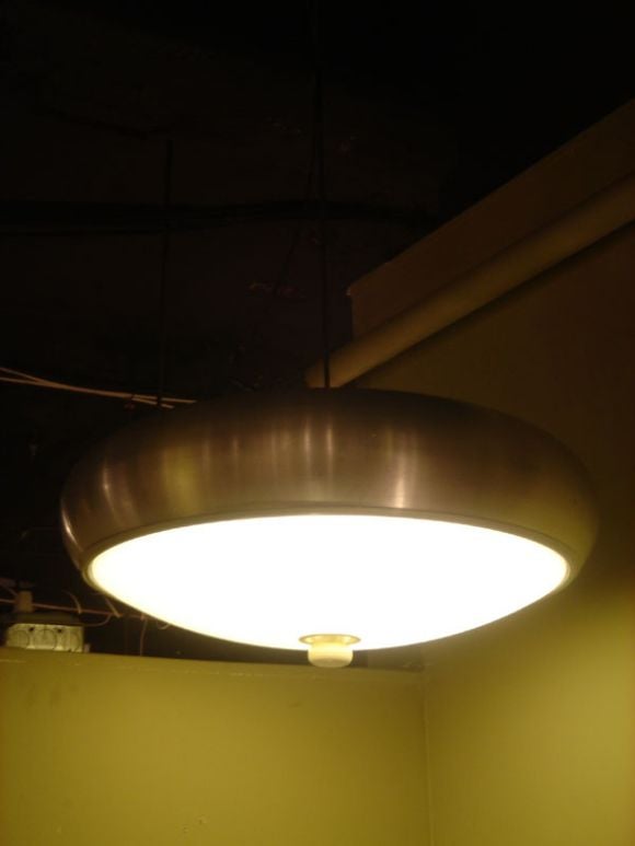 esperia aluminium ceiling light In Good Condition For Sale In Brooklyn, NY