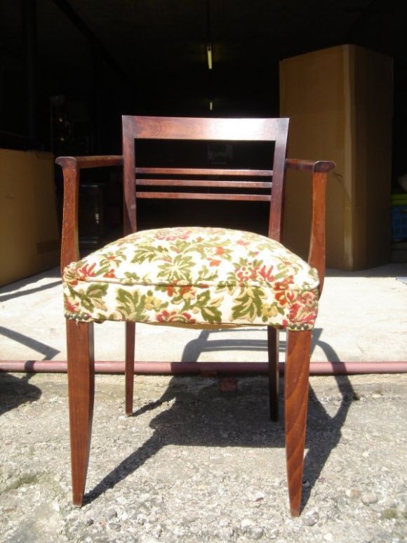 French Pair of Low Back Armchairs