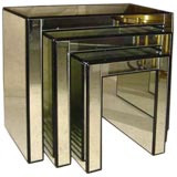 nest of mirrored tables