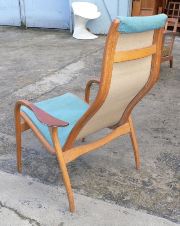 Tres sillones escandinavos de Yngve Ekström en Desgastado estado para la venta en Brooklyn, NY