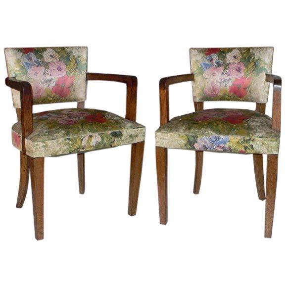 pair of armchairs attributed to J. ADNET