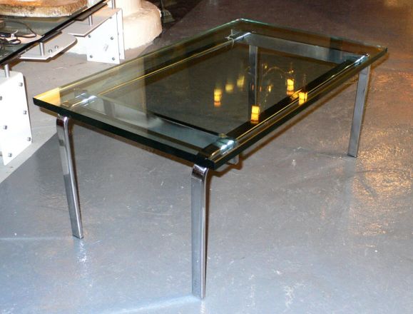 Pair of Coffee Tables Preben Fabricius Jørgen Kastholm In Fair Condition For Sale In Brooklyn, NY