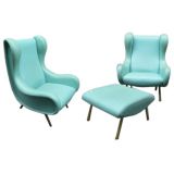 Zanuso sofa/chairs/ottomans set