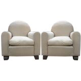 Pair of F. Chaleyssin armchairs