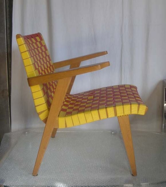 Mid-Century Modern Pair of Armchairs by J. Risom For Sale
