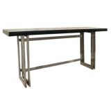 stainless folding table/console by Ramsay