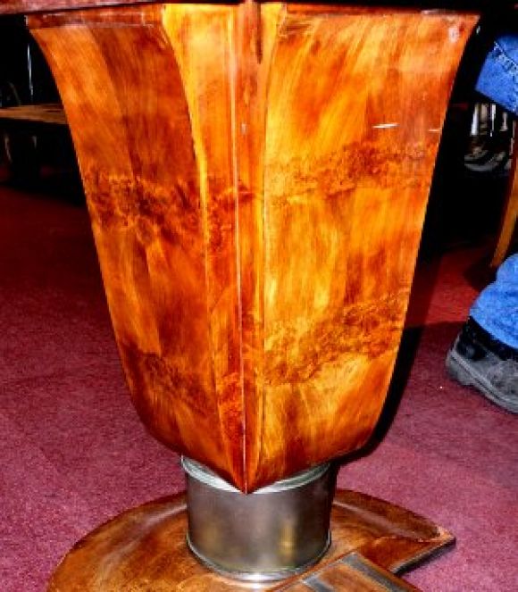 Art Deco Rare Burl Walnut Dining  Table By Ouhayoun David For Sale