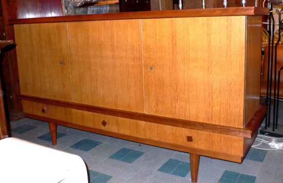 20th Century Mahogany Sideboard by G. Poisson For Sale