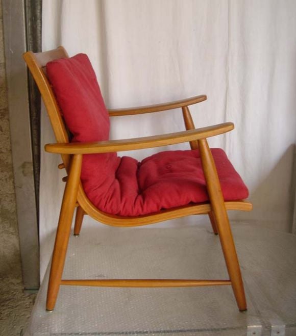 Mid-20th Century Jakob Müller Armchair with Adjustable Seat 