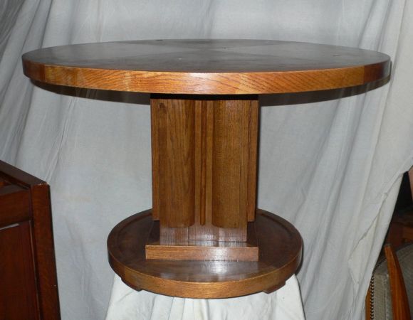 Oak Large Coffee Table by Charles Dudouyt For Sale