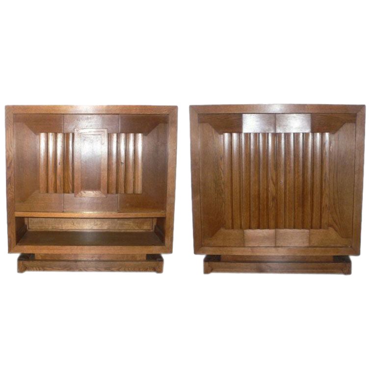 Pair of Cabinets by Charles Dudouyt For Sale