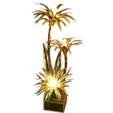 maison jansen palm tree floor lamp