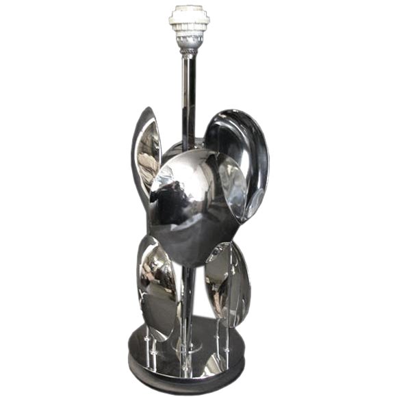 French, 1970s Chrome Table Lamp