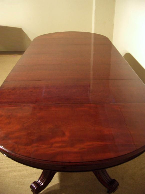 A Fine Large French 19th Century Solid Mahogany Oval Table For Sale 1