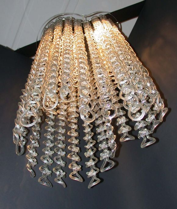 Mid-20th Century A Fine Large 1960s Murano Chandelier by Mangiarotti For Sale