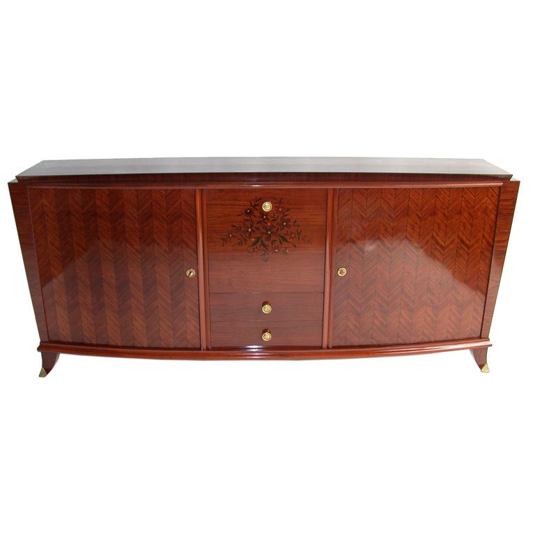 A Fine French Art Deco Marquetry Sideboard For Sale