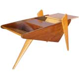 Unusual French 1950s Rosewood and Sycamore Side Table 5