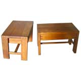 Pair of Side Tables by Pierre Chapo