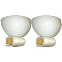 Pair of Italian Handblown Murano Glass and Brass Sconces 1