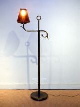 Retro Brass Floor Lamp Attributed to Norman Gragg for Gumps