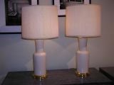 Vintage Pair of Porcelain Table Lamps by Stiffel