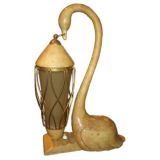 Vintage Swan Form Table Lamp by Aldo Tura