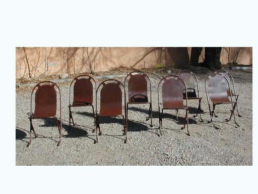 SET OF 8 STACKING BISTRO CHAIRS