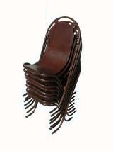SET OF 8 STACKING BISTRO CHAIRS