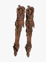 Giant Pair of French Terracotta Caryatides