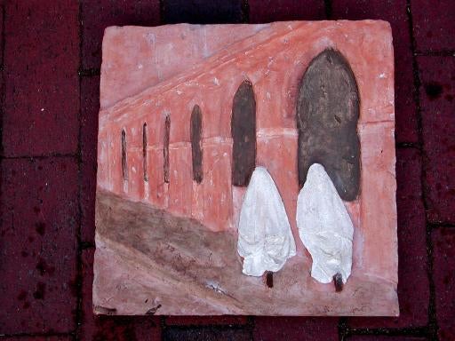 French Terracotta Bas Relief