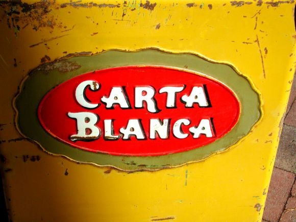 Metal Carta Blanca Beer Cooler