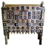 Retro Indian Wooden and Mirrored Console