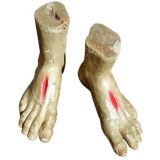 Pair 19th Century Feet of Jesus