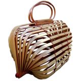 Occupied Japan Split Bamboo Purse