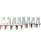 Rare Set of 8 Andre Arbus Dining Chairs