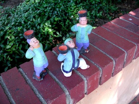 Set of Post-War Japanese Clay Figures