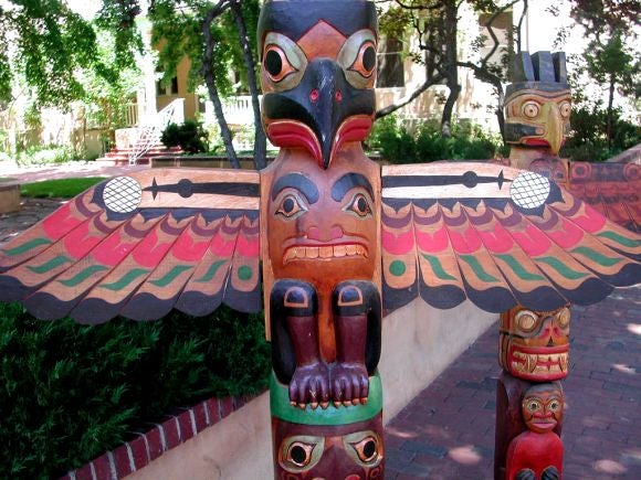 Contemporary Set of Three Balinese Totem Poles