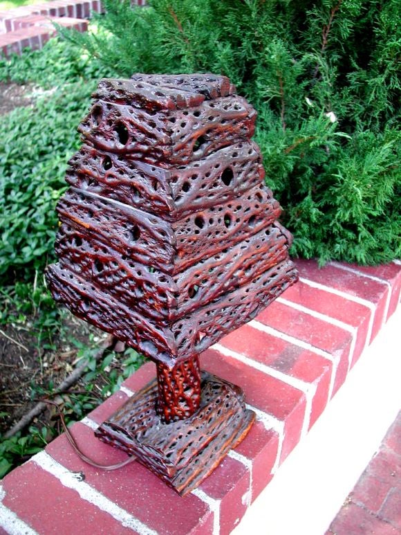 1940s Folk Art Cholla Lamp