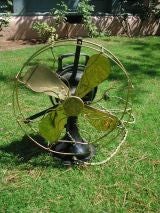 Vintage General Electric Fan with Gold