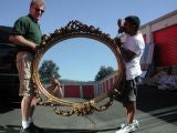 Vintage French Oval Carved Mirror from LINDA RONSTADT COLLECTION