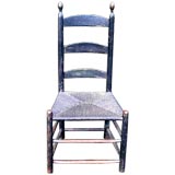 Antique Painted Ladderback Side Chair