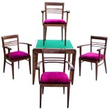 1940s French Limed Oak Bridge Set