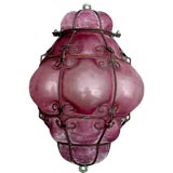 Hand Blown Venetian Glass Amethyst Sconce