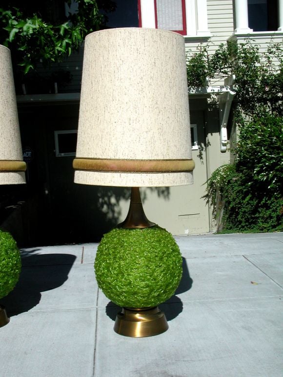Pair of Giant Palm Springs Table Lamps 1
