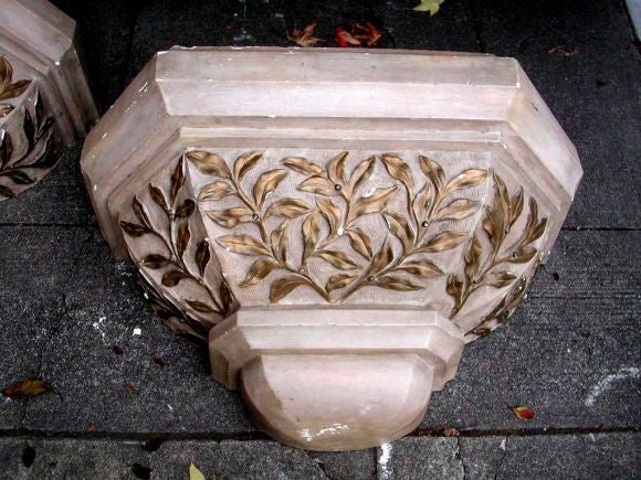 Giant Pair of Art Nouveau Consoles