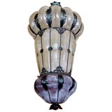 Hand Blown Venetian Glass Amber Amethyst Chandelier